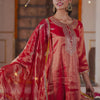 Dhiyona IE Women Ethnic Motifs Embroidered Sequinned Liva Kurta with Trousers & With Dupatta