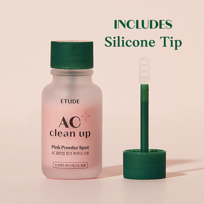 ETUDE Ac Clean Up -Pink Powder Acne Spot Corrector, For Active Acne