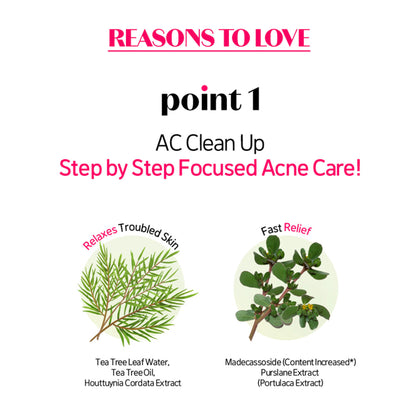 ETUDE Ac Clean Up -Pink Powder Acne Spot Corrector, For Active Acne