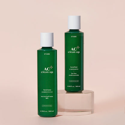 ETUDE Ac Clean Up Facial Fluid, Lightweight Moisture, Deduces Dark Acne Spots