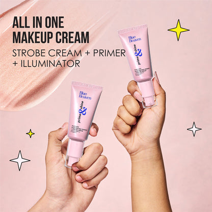 Blue Heaven Prime & Shine Flawless Iluminating Primer & Strobe Cream - Silver Pink