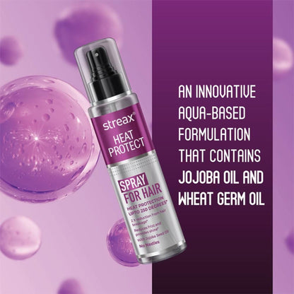 Streax Heat Protect Spray For Hair Styling For Men & Women, For Dry & Frizzy Hair