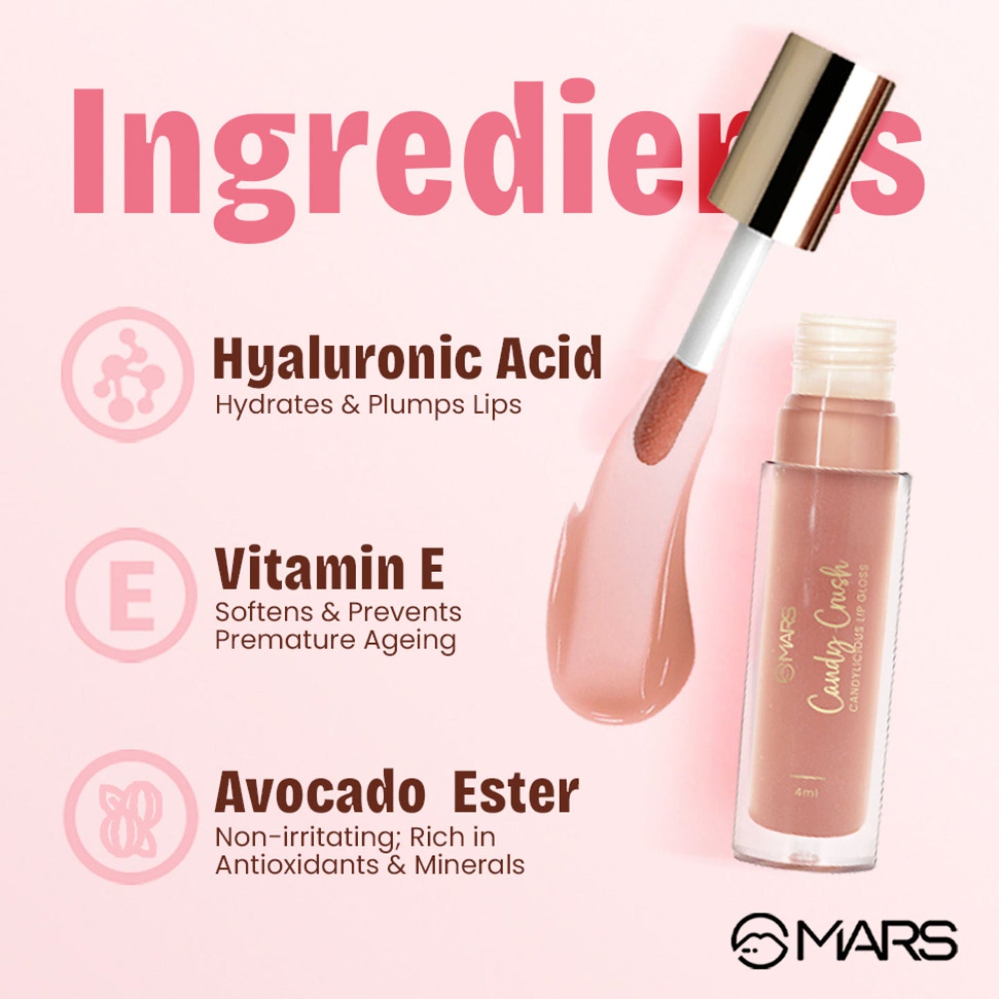 MARS Cosmetics Candylicious Colored Lip Gloss - Tutti Frooti