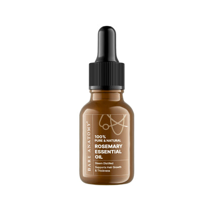 Bare Anatomy 100% Pure & Natural Rosemary Essential Oil for Hair Growth & Thickness