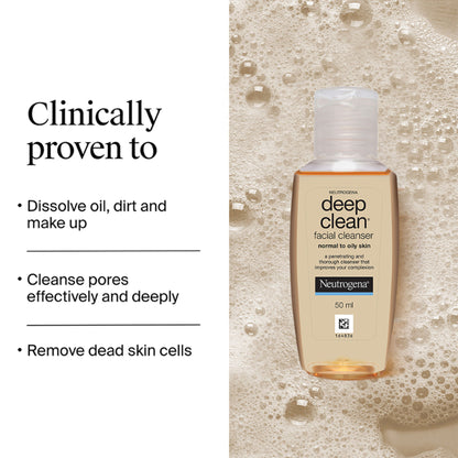 Neutrogena Deep Clean Facial Cleanser Face Wash for Normal to Oily Skin