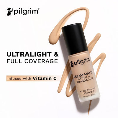 Pilgrim Dream Matte Serum Foundation Hydra-Light Finish with Hyaluronic Acid - Classic Nude 123
