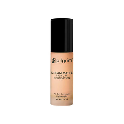 Pilgrim Dream Matte Serum Foundation Hydra-Light Finish with Hyaluronic Acid - Golden Beige 215