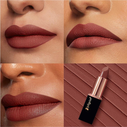 Pilgrim Matte Me Up Velvet Matte Bullet Lipstick Soft, Transferproof & Smudgeproof - 06 Coco Caress