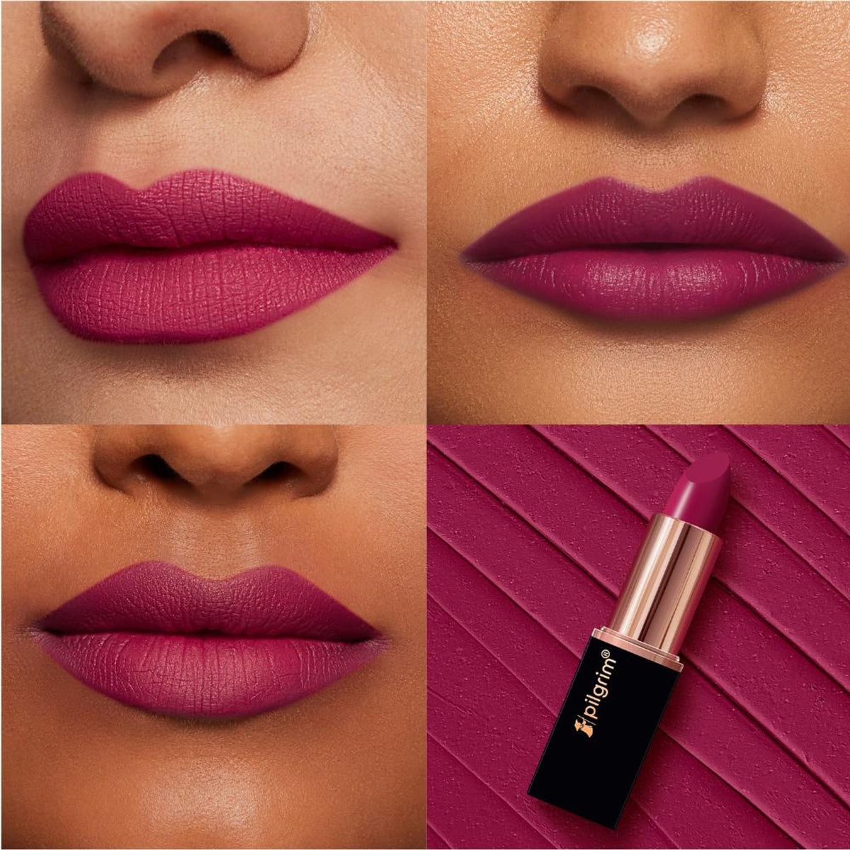 Pilgrim Matte Me Up Velvet Bullet Lipstick in Forbidden Pink, soft transferproof and smudgeproof lipstick with a smooth finish