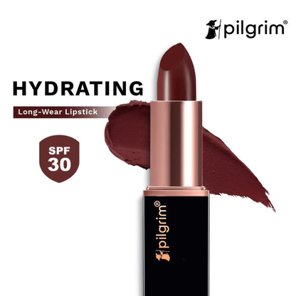 Pilgrim Matte Me Up Velvet Matte Bullet Lipstick Soft, Transferproof & Smudgeproof - 24 Burgundy Blaze