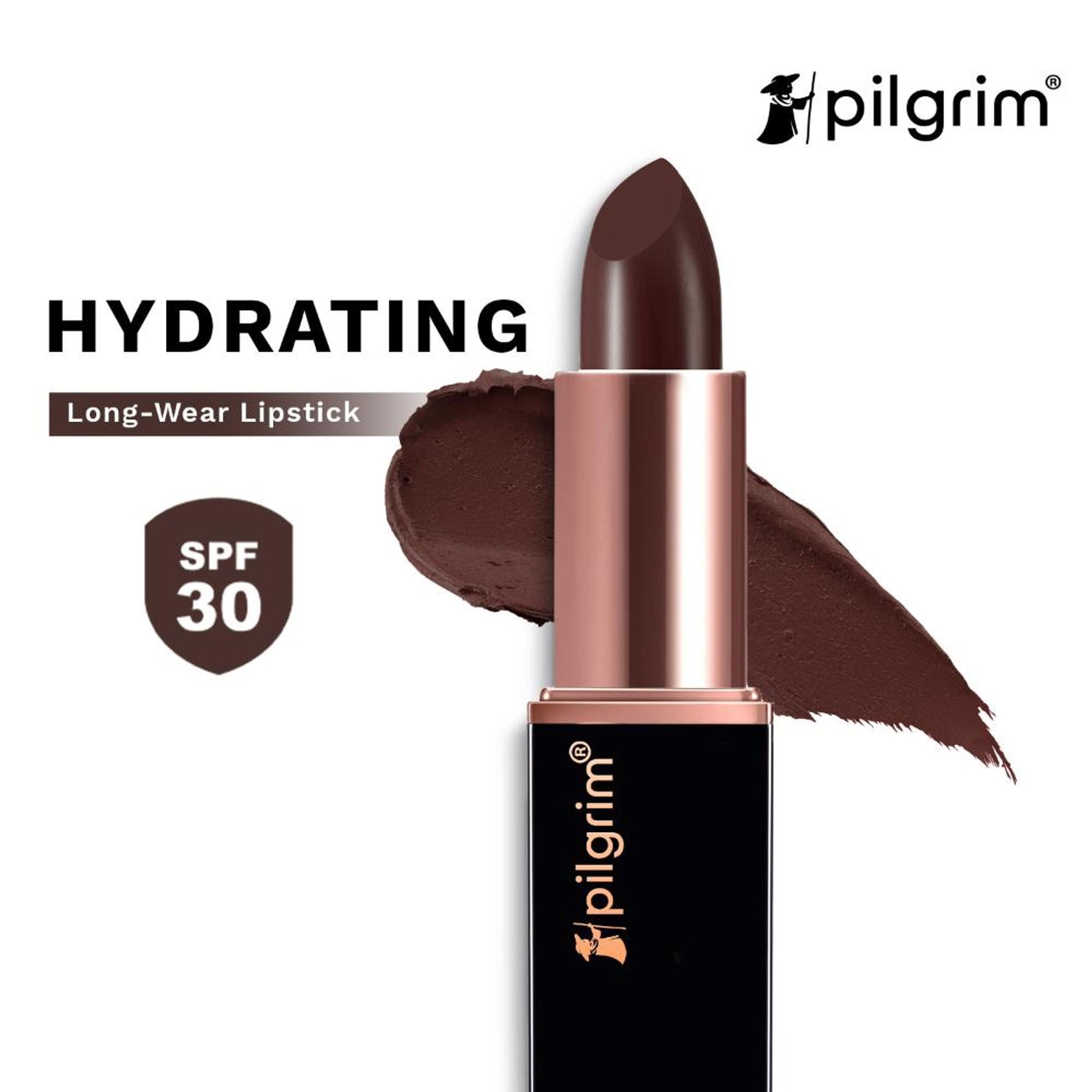 Pilgrim Matte Me Up Velvet Matte Bullet Lipstick Soft, Transferproof & Smudgeproof - 34 Alpha Brown