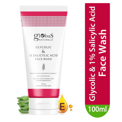 Globus Naturals Glycolic & 1% Salicylic Acid Face wash