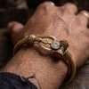 Dhiyona Gold Plated Trishool Design Rudraksh Rakhi Bracelet With Roli Chawal Chandan Mishri