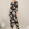Dhiyona IE Women Floral Printed Regular Thread Work Pure Cotton Kurta with Trousers