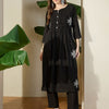Dhiyona IE Women Embroidered Regular Thread Work Pure Cotton Kurta with Trousers