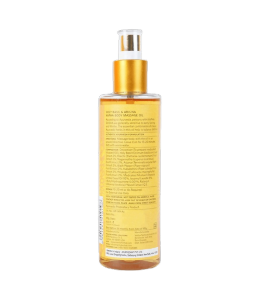Mantra Herbal Holy Basil and Arjuna Kapha Body Massage Oil - Indyancart