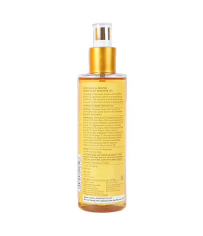 Mantra Herbal Holy Basil and Arjuna Kapha Body Massage Oil - Indyancart