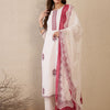 Dhiyona IE Women Floral Embroidered Regular Thread Work Pure Cotton Kurta with Trousers & With Dupatta