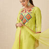 Dhiyona IE Women's Women Ethnic Motifs Printed Kurta with Trousers & Dupatta
