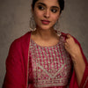 Dhiyona IE Women Ethnic Motifs Embroidered Kurta with Trousers & Dupatta