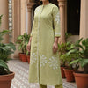 Dhiyona IE Women Printed Regular Pure Cotton Kurta with Trousers