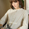 Dhiyona IE Embroidered Mandarin Collar Tunic With Trouser