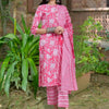 Dhiyona IE Women Floral Printed Regular Pure Cotton Kurta with Trousers & With Dupatta