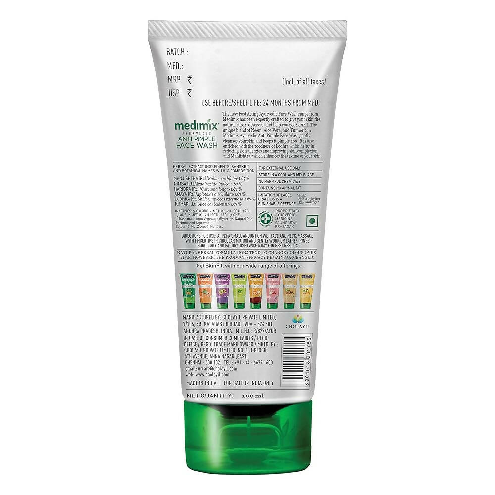 Medimix Ayurvedic Anti Pimple Face Wash - Indyancart