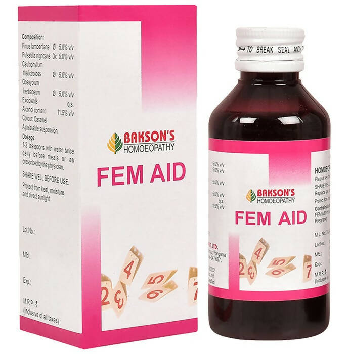 Bakson's Homeopathy Fem Aid Syrup - Indyancart