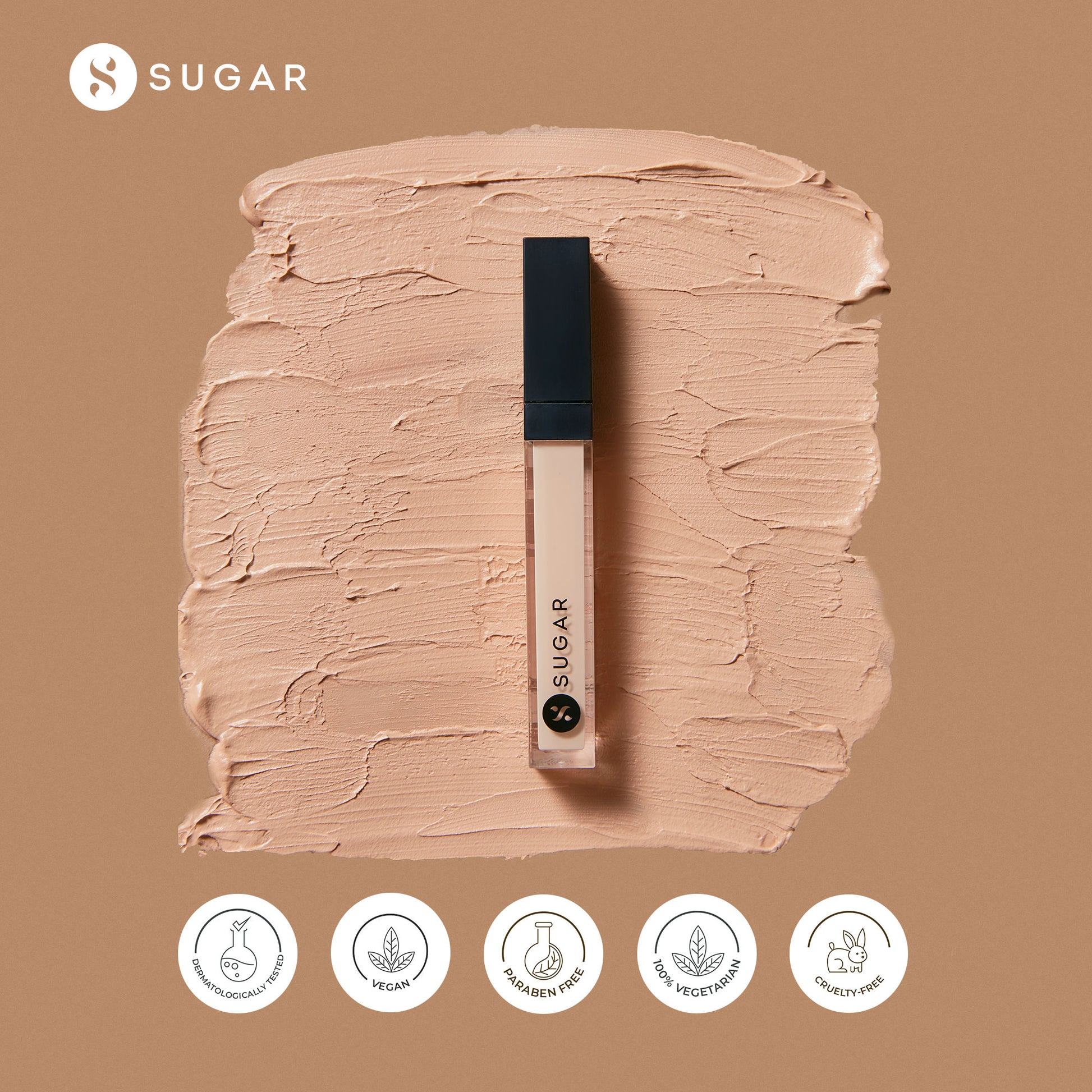 SUGAR Magic Wand Waterproof Concealer - 15 Cappuccino (Light, Cool Undertone)