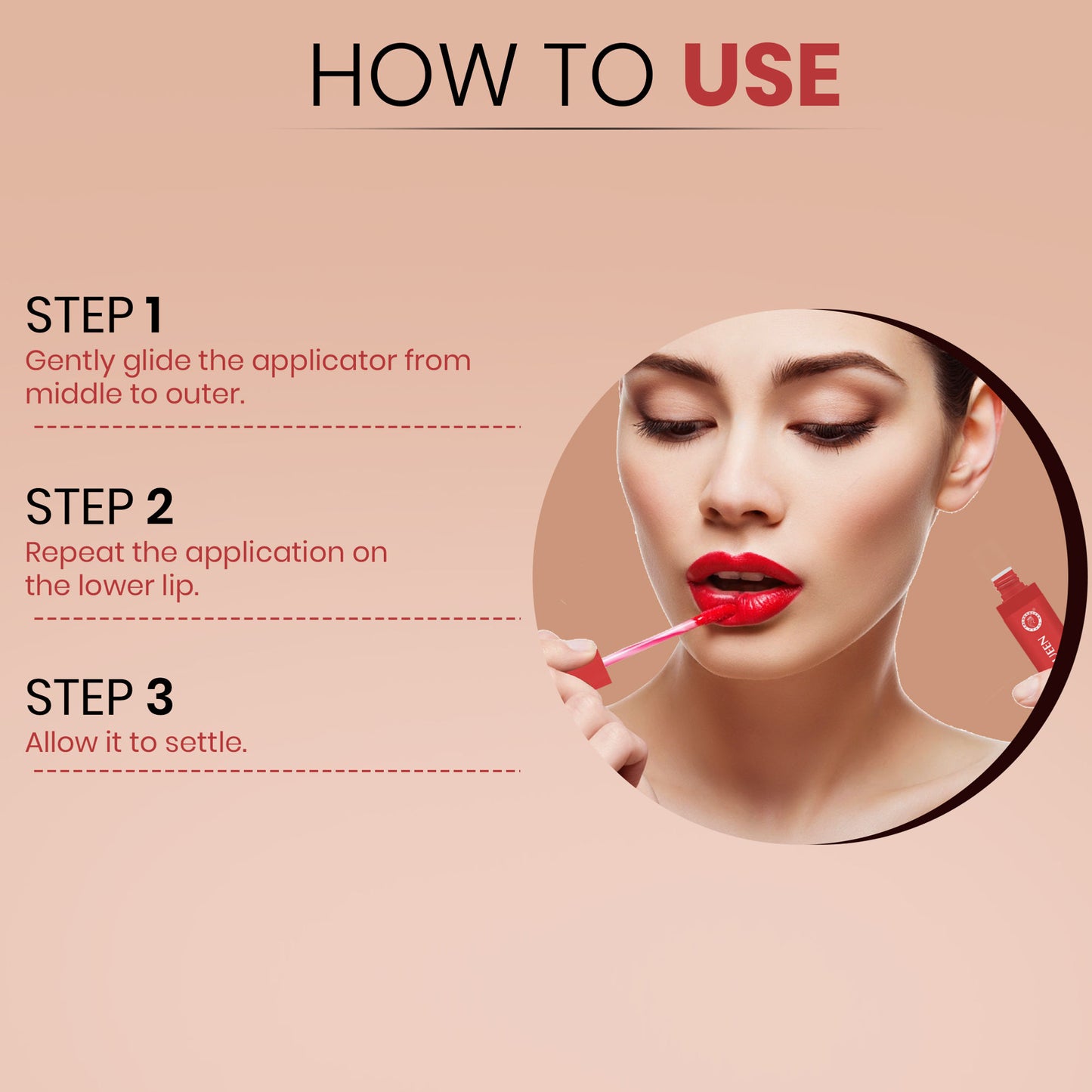 Colors Queen Zero Color Transfer Liquid Lipstick - Pinky Spice