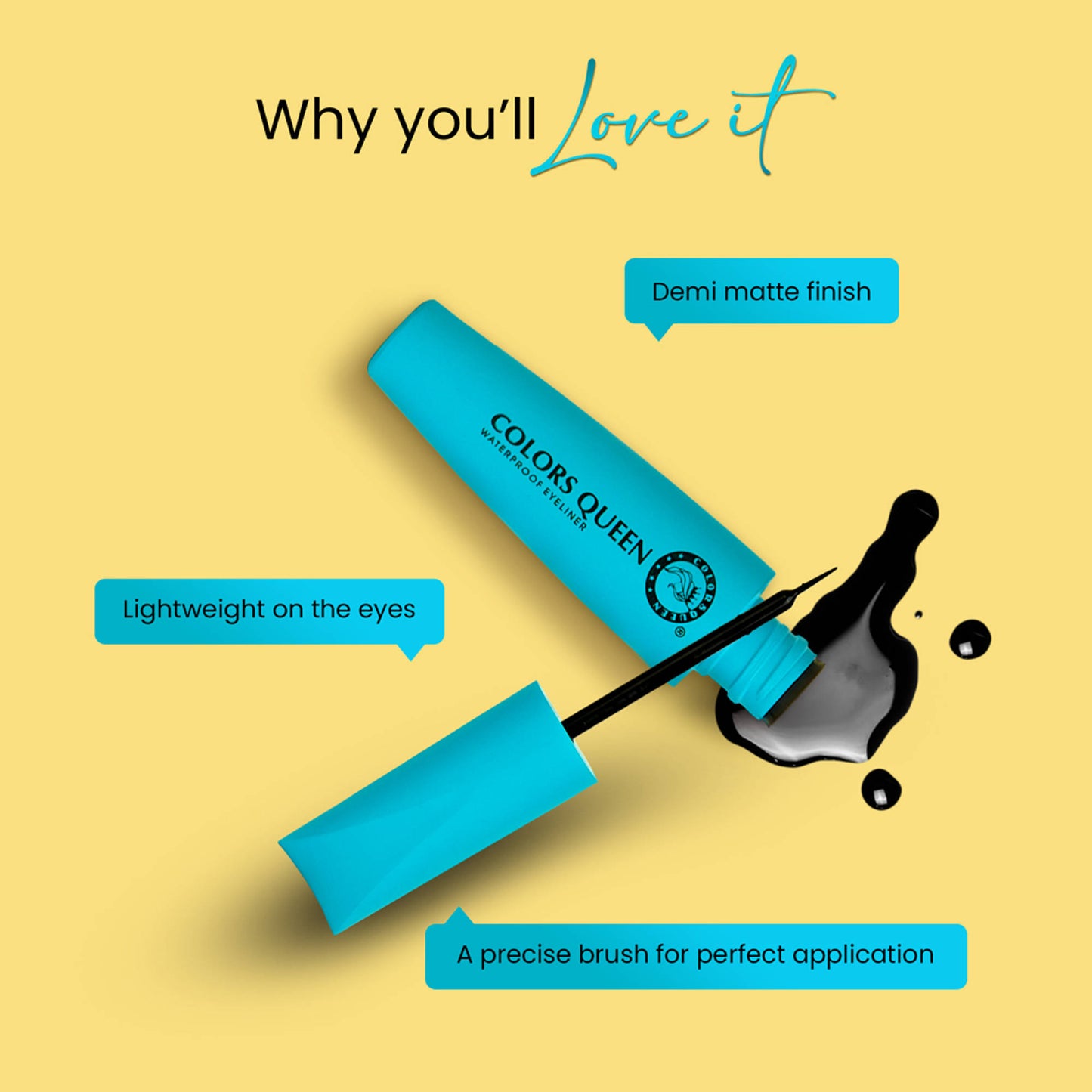 Colors Queen Big Eyes Waterproof Eyeliner (9.ml)