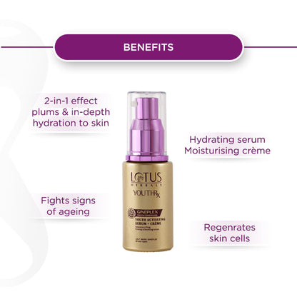 Lotus Herbals YouthRx GinePlex Youth Activating Serum + Creme