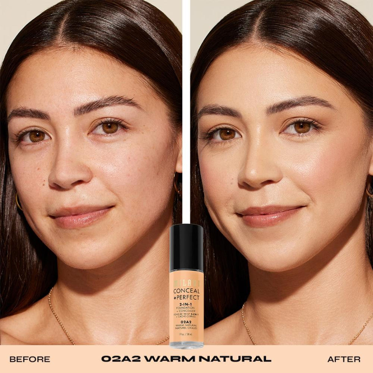 Milani Conceal + Perfect 2-in-1 Foundation + Concealer - Warm Natural