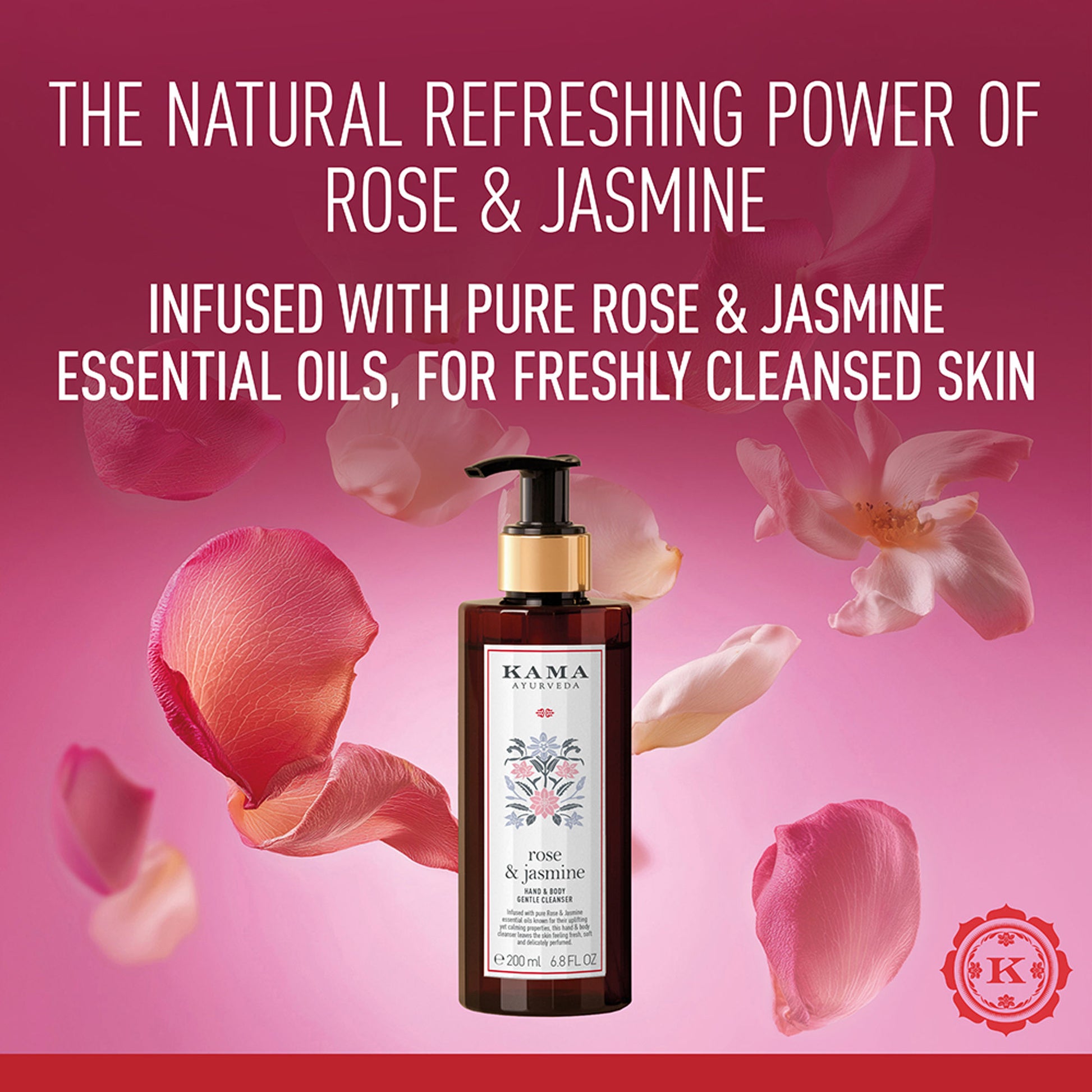 Kama Ayurveda Rose & Jasmine Moisturising with Paraben Free Body Cleanser
