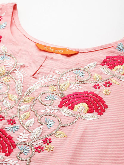 Dhiyona IE Women Embroidered Liva Kurta with Trousers & Dupatta