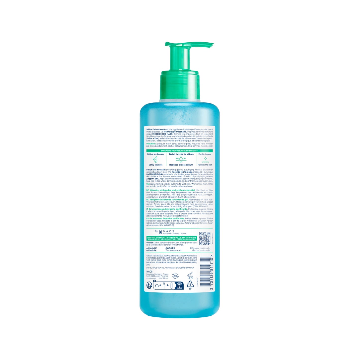 Bioderma Cleanser - Sebium Gel Moussant - Acne Defence Cleanser For Oily Acne Prone Skin