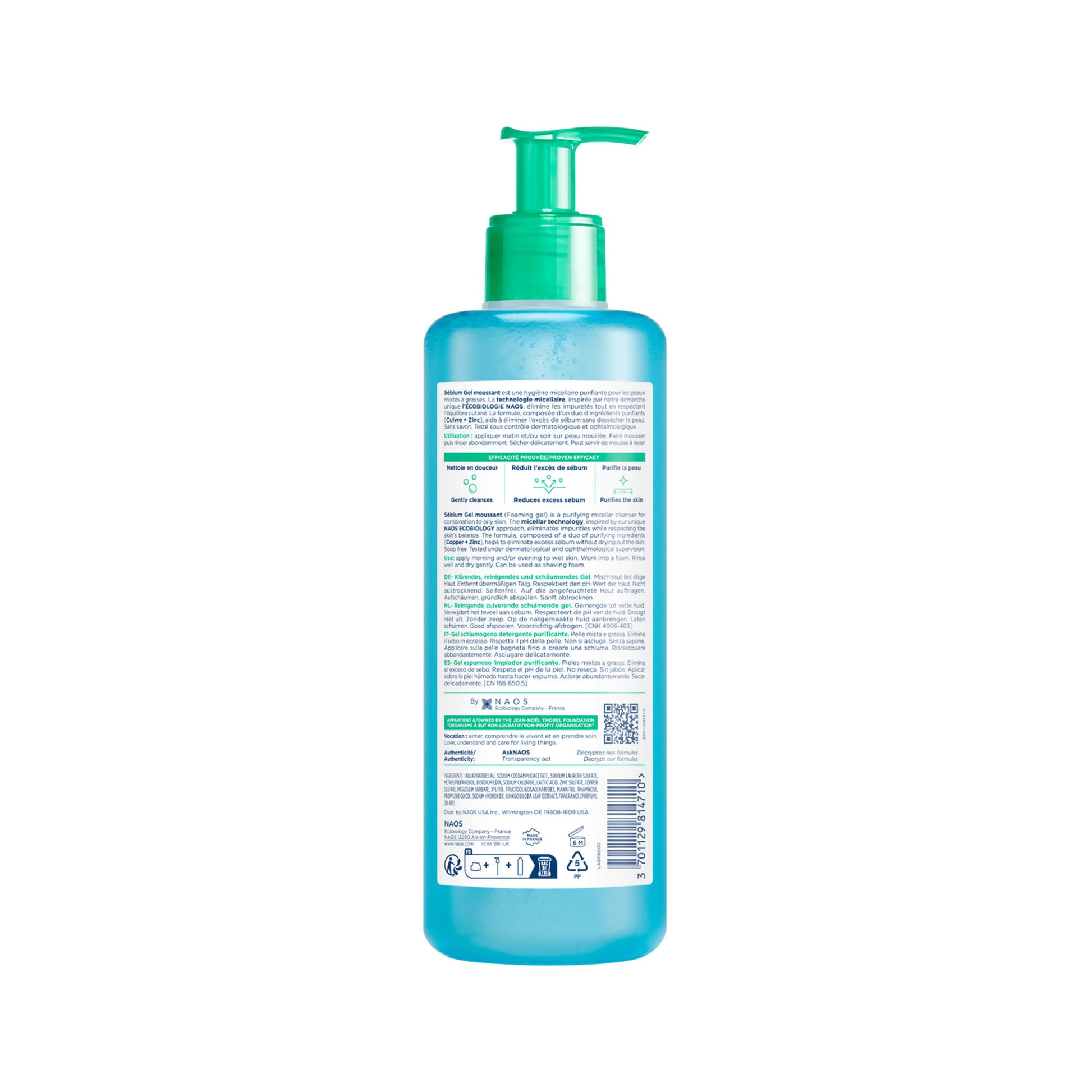 Bioderma Cleanser - Sebium Gel Moussant - Acne Defence Cleanser For Oily Acne Prone Skin