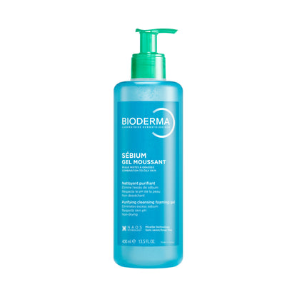 Bioderma Cleanser - Sebium Gel Moussant - Acne Defence Cleanser For Oily Acne Prone Skin