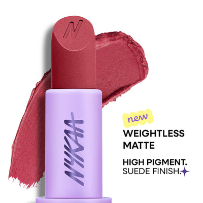 Nykaa Superlight Powder Matte Feathertouch Lipstick with High Pigment - Air
