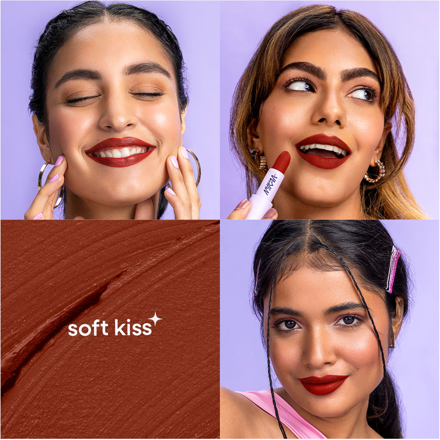 Nykaa Superlight Powder Matte Feathertouch Lipstick with High Pigment - Soft Kiss