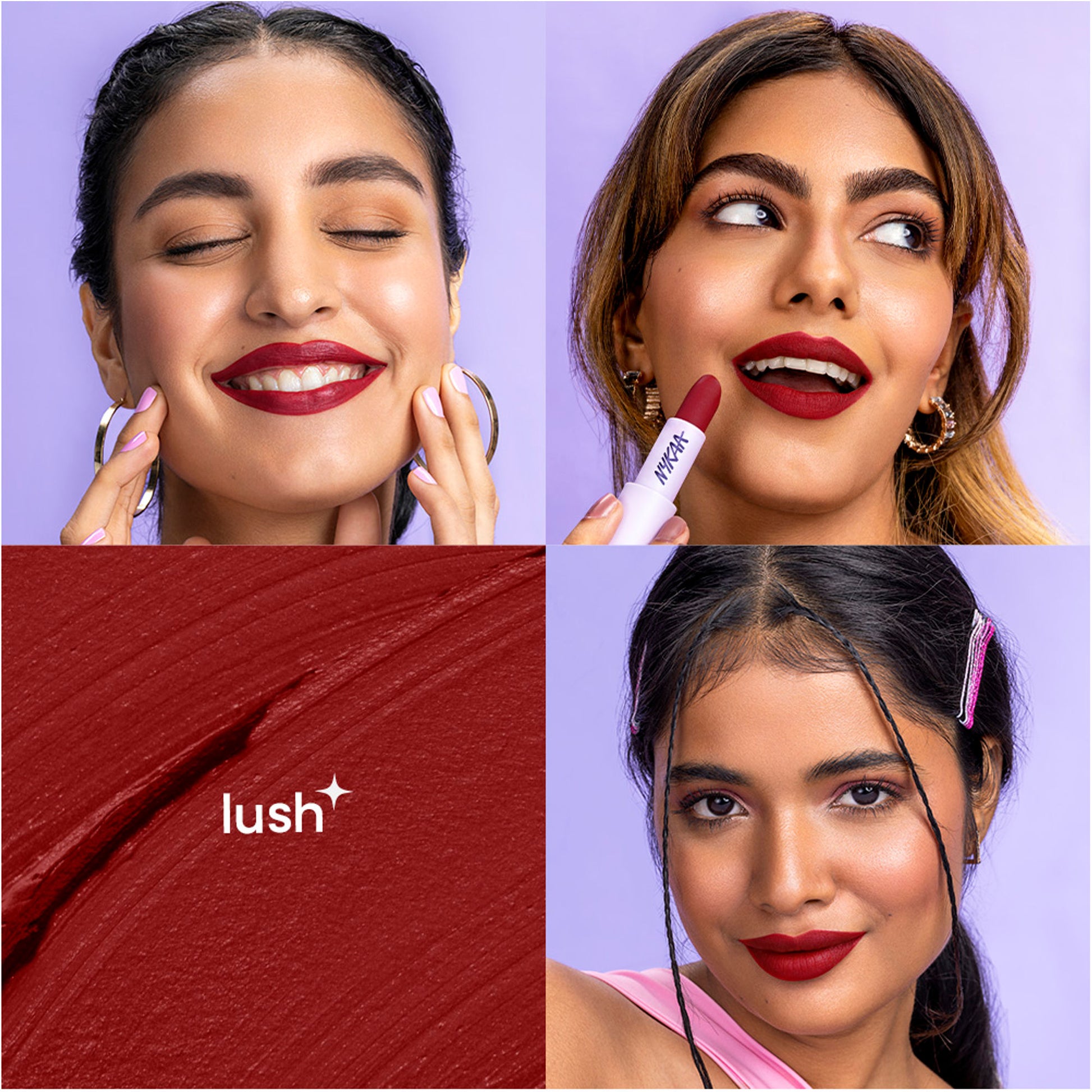 Nykaa Superlight Powder Matte Feathertouch Lipstick with High Pigment - Lush