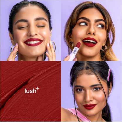 Nykaa Superlight Powder Matte Feathertouch Lipstick with High Pigment - Lush