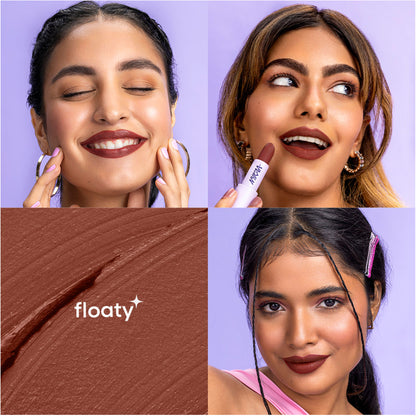 Nykaa Superlight Powder Matte Feathertouch Lipstick with High Pigment - Floaty