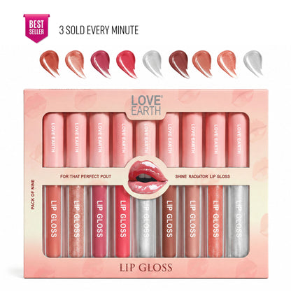 Love Earth Lip Gloss It Up - Pack Of 9