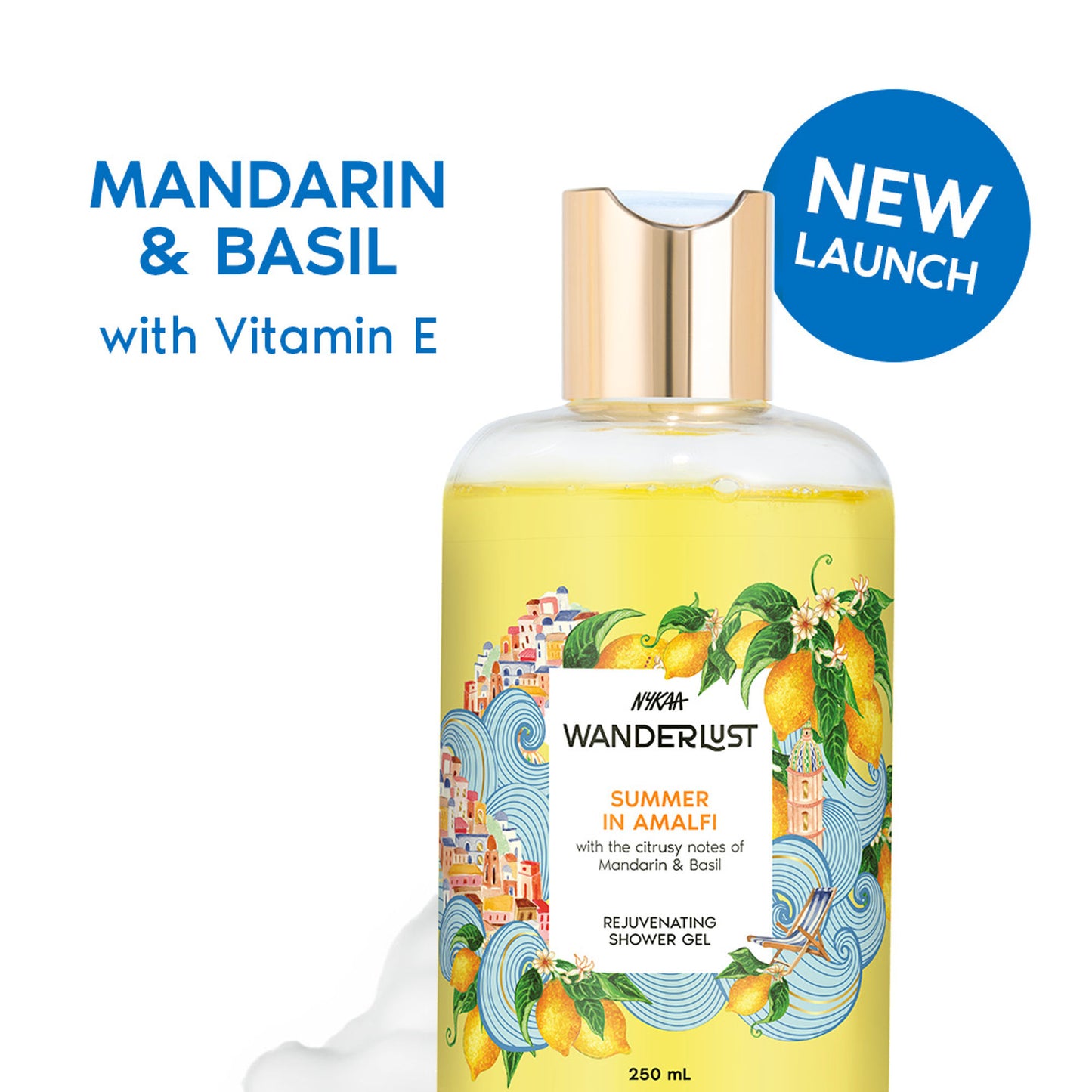 Nykaa Wanderlust Perfume Shower Gel - Hydrating, Relaxing & Cleansing - Summer In Amalfi