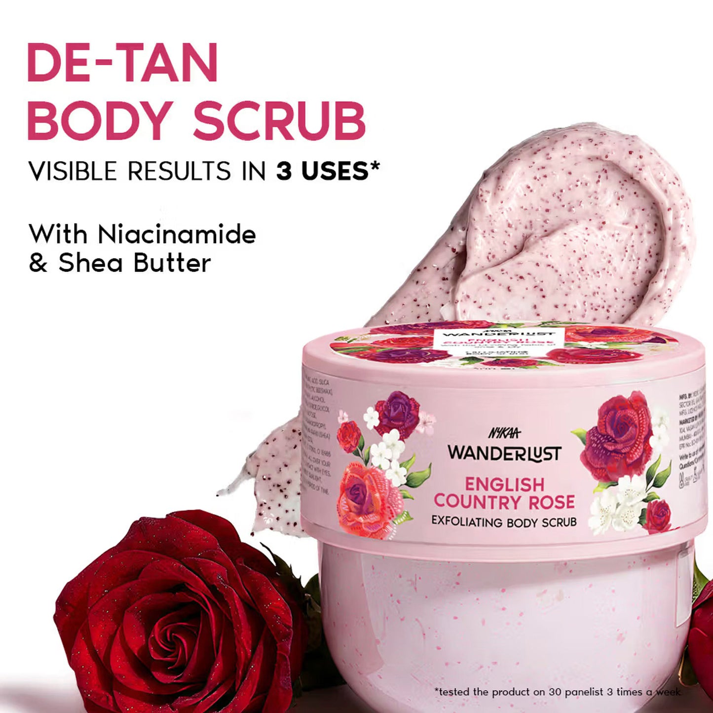Nykaa Wanderlust Body Scrub - English Country Rose