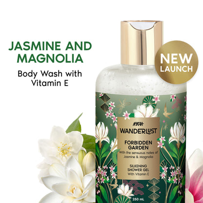 Nykaa Wanderlust Perfume Shower Gel - Hydrating, Relaxing & Cleansing - Forbidden Garden