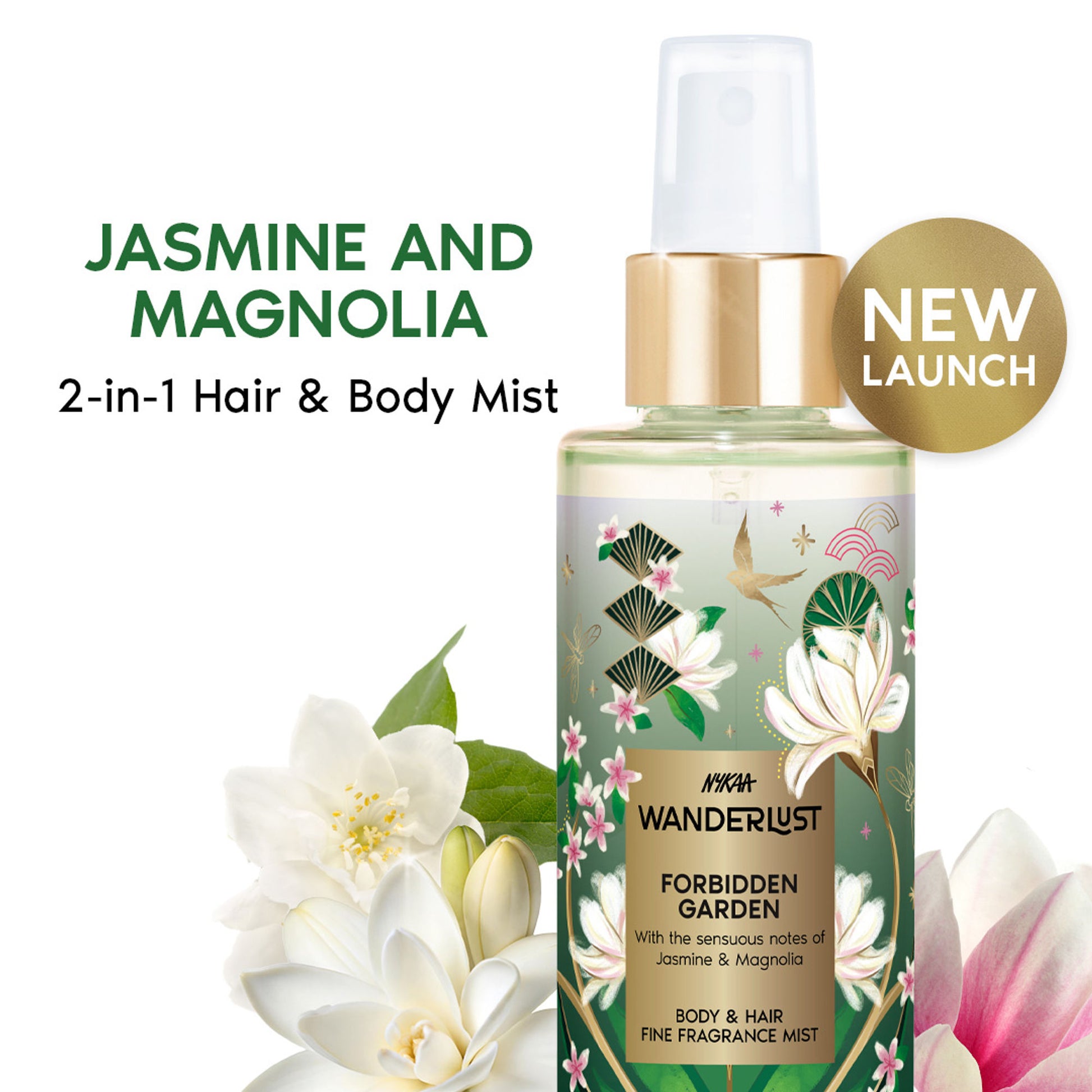 Nykaa Wanderlust 2-in-1 Body & Hair Perfume Mist Long Lasting Fragrance - Upto 8 hours - Forbidden Garden