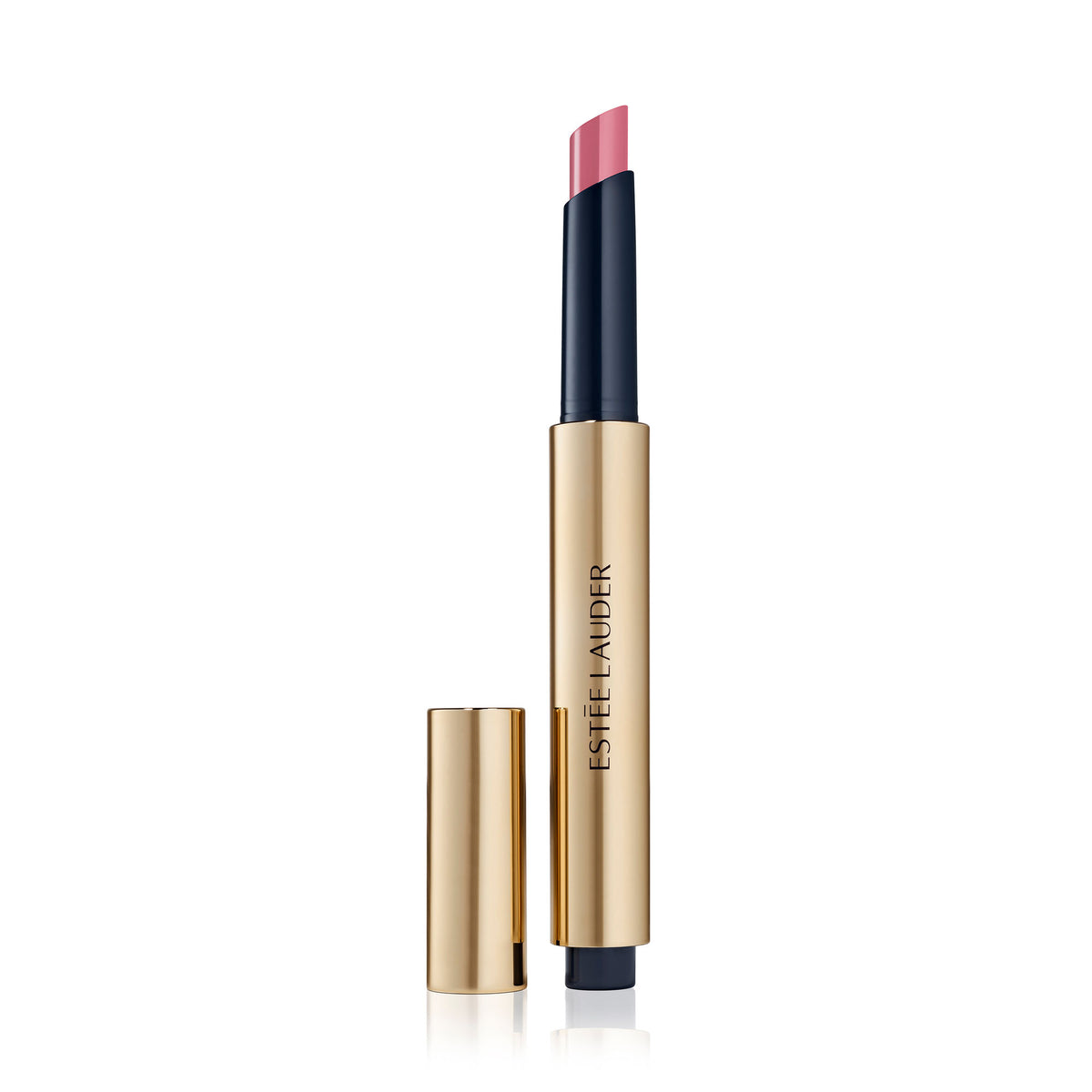 Estee Lauder Pure Color Melt On Glosstick in Melted Melon, showcasing the vibrant orange lip gloss with a glossy finish.